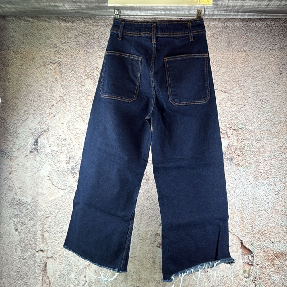 Zara Navy Straight-Leg Jeans size 4   MN132 - Picture 2 of 4